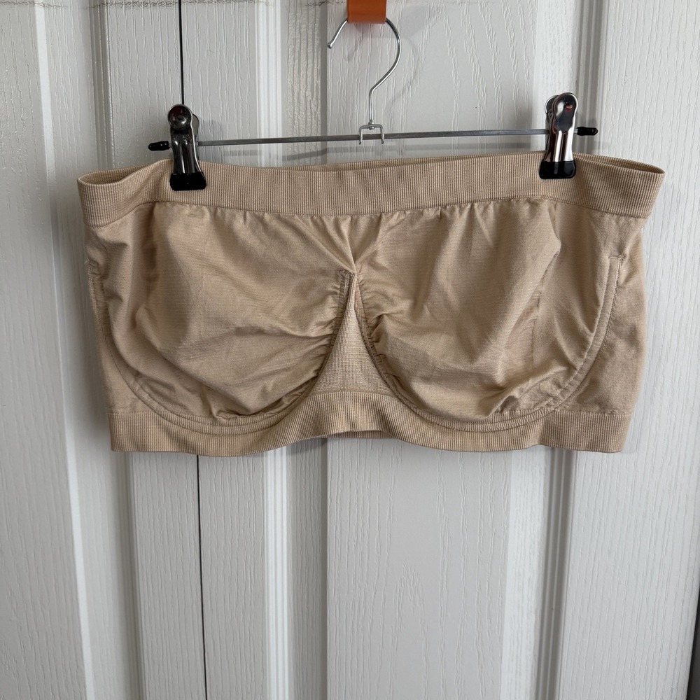 Rhonda Shear Beige Underwired Bandeau Women's Size 3X Travel Office Boho